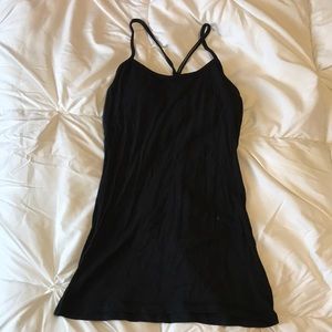 Lululemon Black Power Y tank top size 4/6